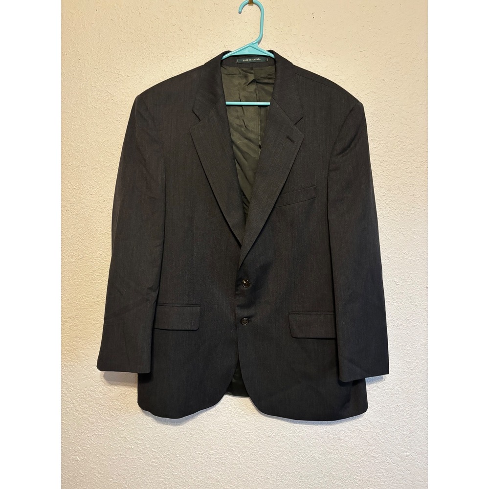 Macy's Men's Store Pure New Wool Blazer Charcoal Gray 2 Button Sport Coat Canada